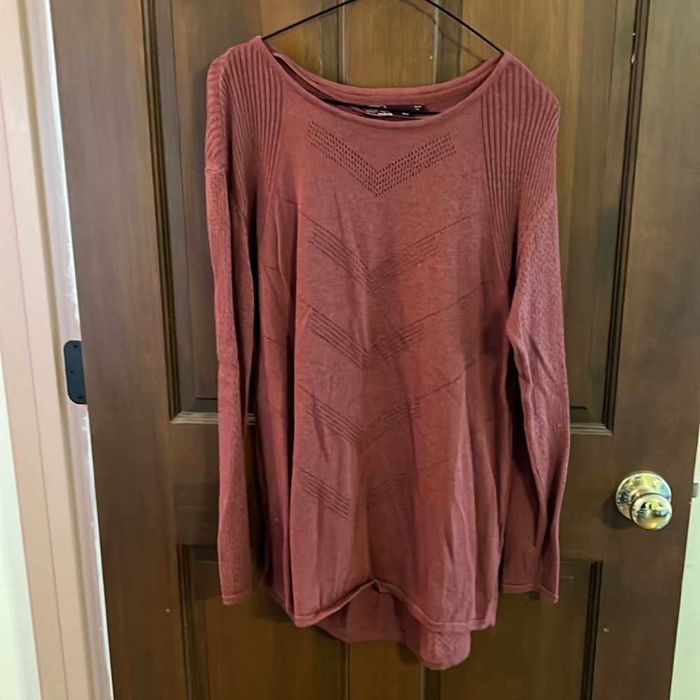 Prana burgundy sweater XS